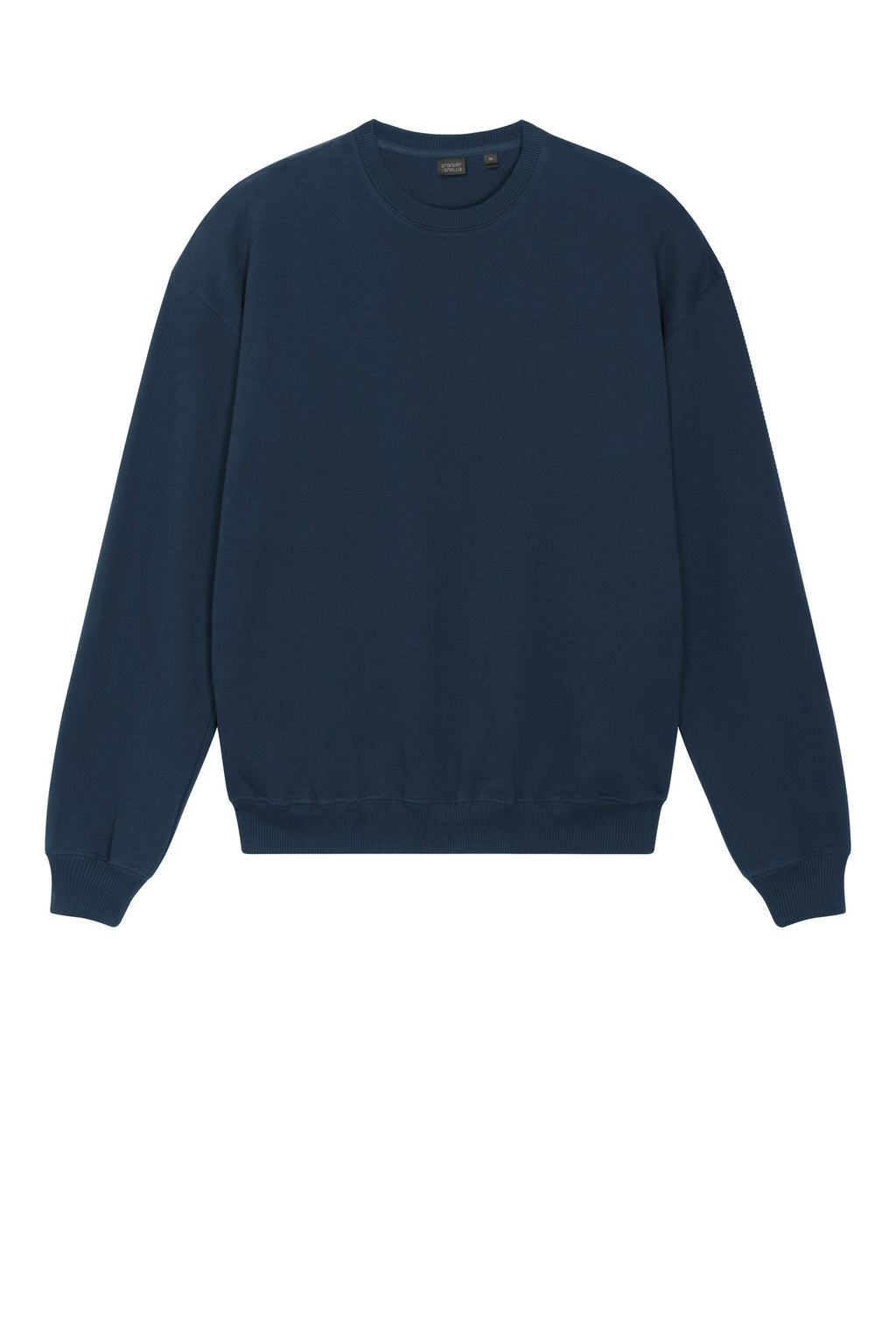 Front View of FrenchNavy Stanley/Stella Unisex Ledger Dry Crewneck Sweatshirt SXU029