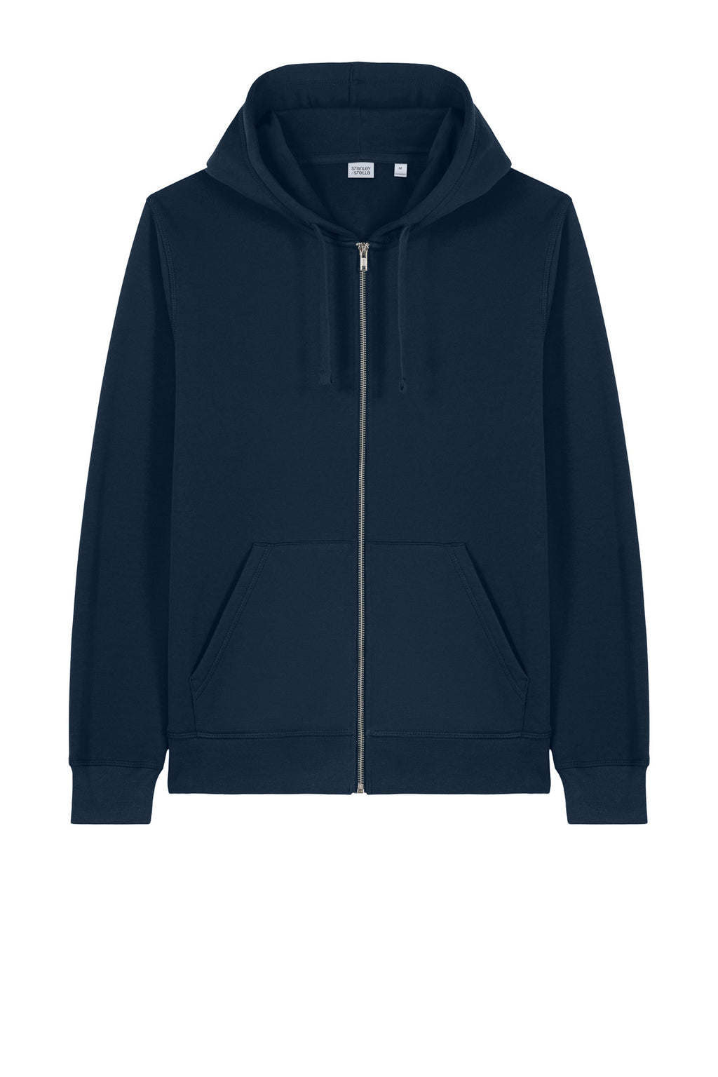 Front View of FrenchNavy Stanley/Stella Unisex Mixer Full-Zip Hooded Sweatshirt SXU011