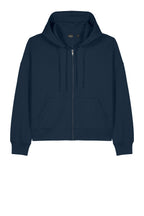 Front View of FrenchNavy Stanley/Stella Women's Stella Ida Full-Zip Hooded Sweatshirt SXW037
