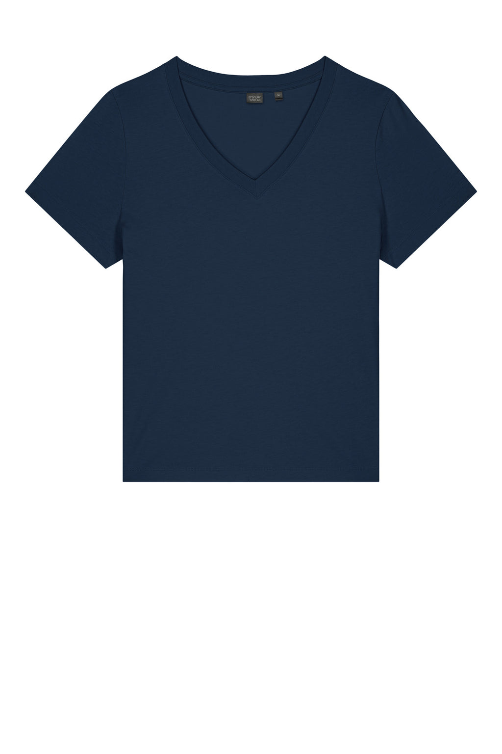 Front View of FrenchNavy Stanley/Stella Women's Stella Isla V-Neck Tee SXW032