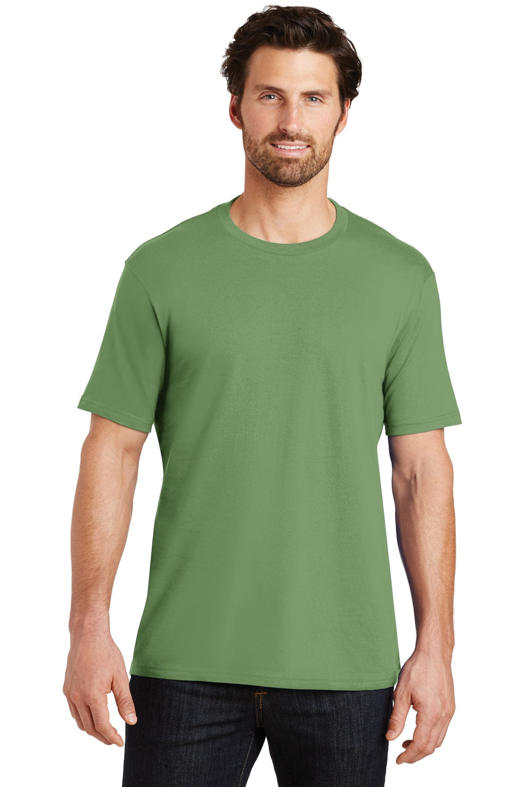 Front View of Fresh Fatigue District Perfect Weight Tee. DT104