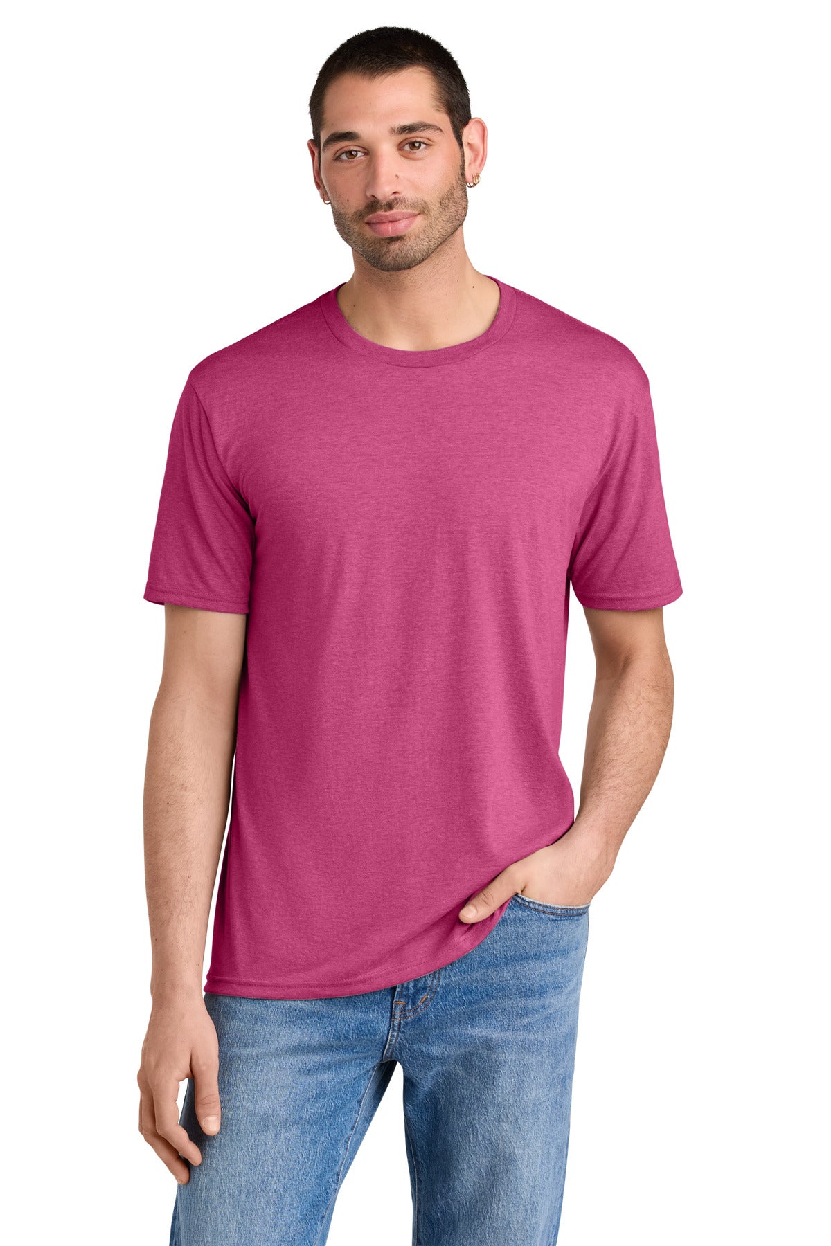 Front View of FschFrost District Perfect Tri Tee. DM130