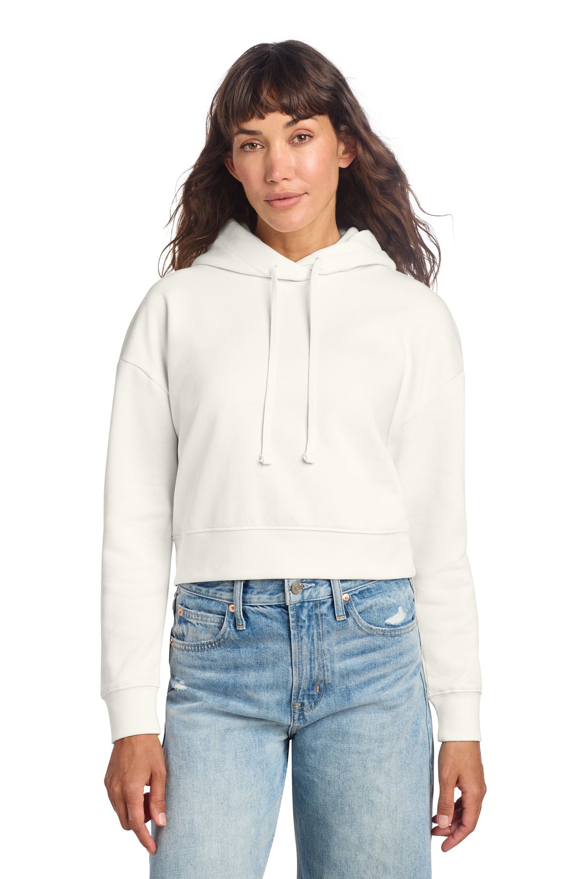 Front View of Gardenia District Women's V.I.T. Fleece Hoodie DT6101