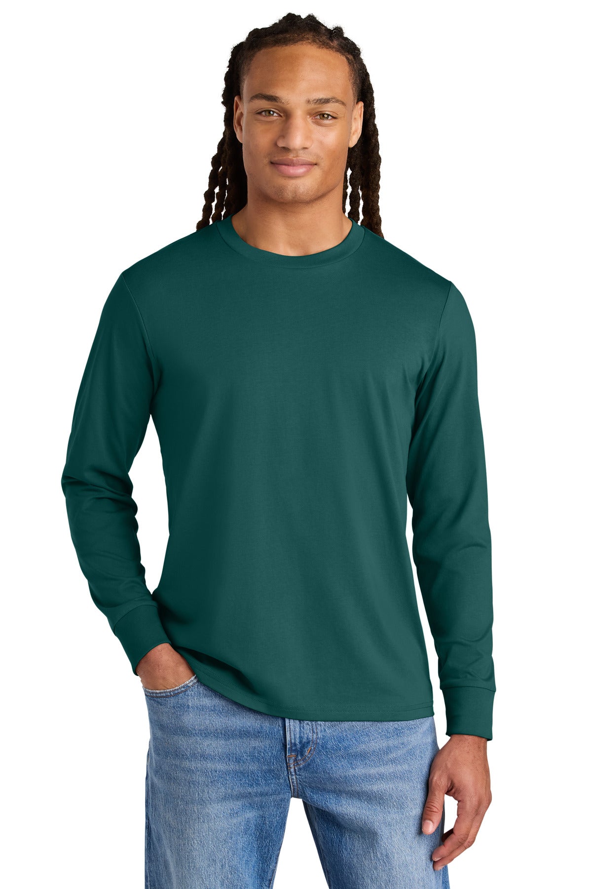 Front View of GlazedGrn Stanley/Stella Unisex Creator 2.0 Long Sleeve Tee SXU022
