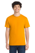 Front View of Gold Port & Co Core Cotton Tee. PC54