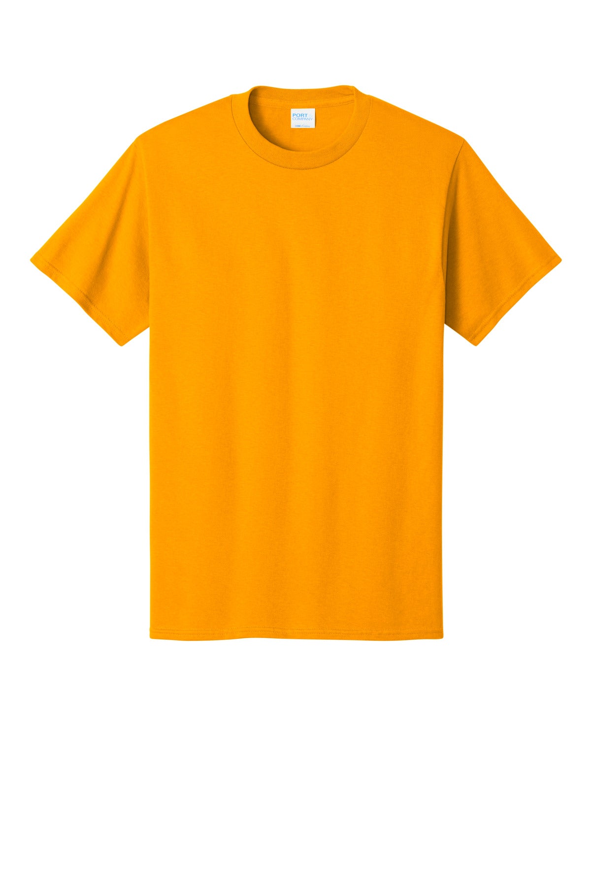 Front View of Gold Port & Co Core Cotton Tee. PC54
