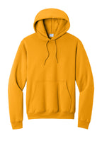 Front View of Gold Port & Co Core Fleece Pullover Hooded Sweatshirt. PC78H