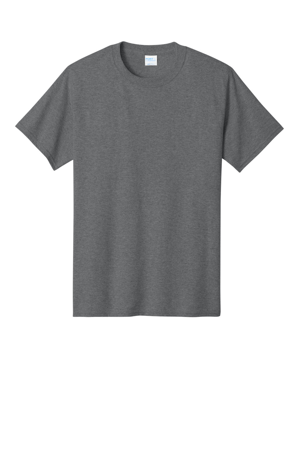 Front View of GphHeather Port & Co Core Cotton Tee. PC54