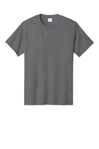 Front View of GphHeather Port & Co Core Cotton Tee. PC54