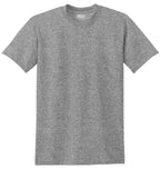 Front View of Graphite Hthr Gildan DryBlend 50 Cotton/50 Poly T-Shirt. 8000