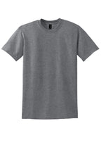 Front View of Graphite Hthr Gildan DryBlend 50 Cotton/50 Poly T-Shirt. 8000