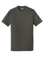Front View of Graphite New Era Heritage Blend Crew Tee. NEA100