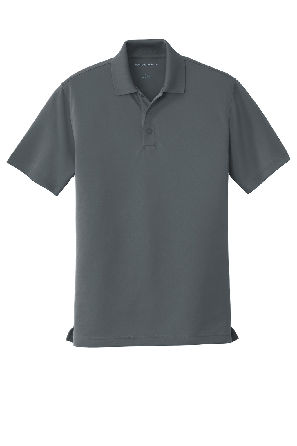 Front View of Graphite Port Authority Dry Zone UV Micro-Mesh Polo. K110