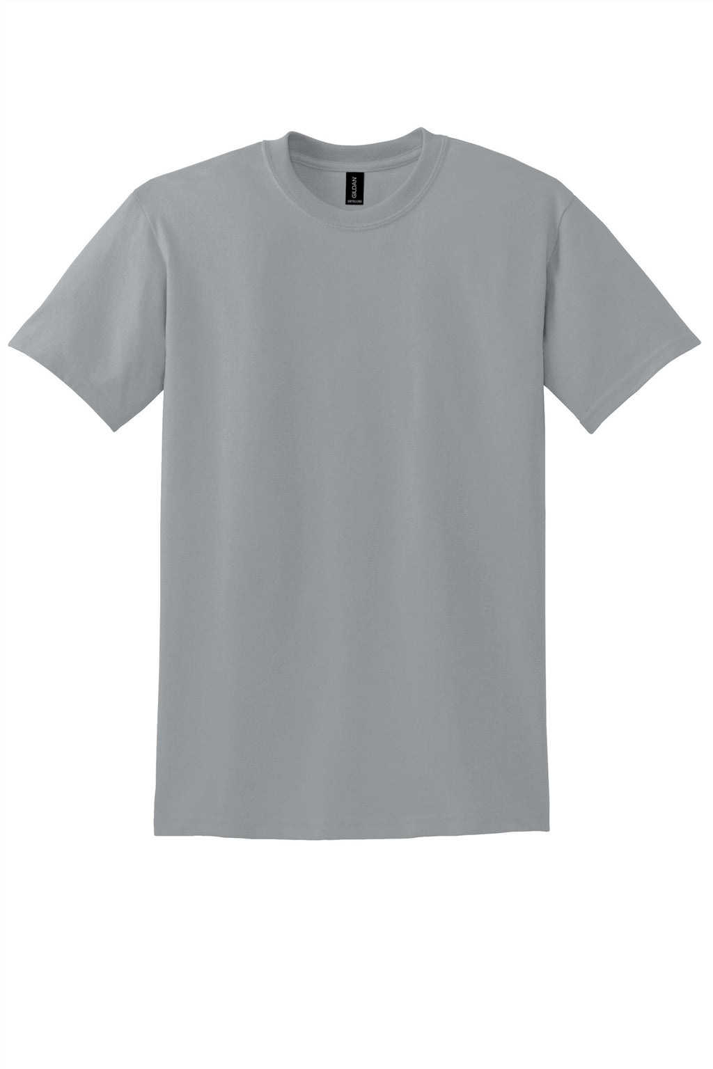 Front View of Gravel Gildan DryBlend 50 Cotton/50 Poly T-Shirt. 8000