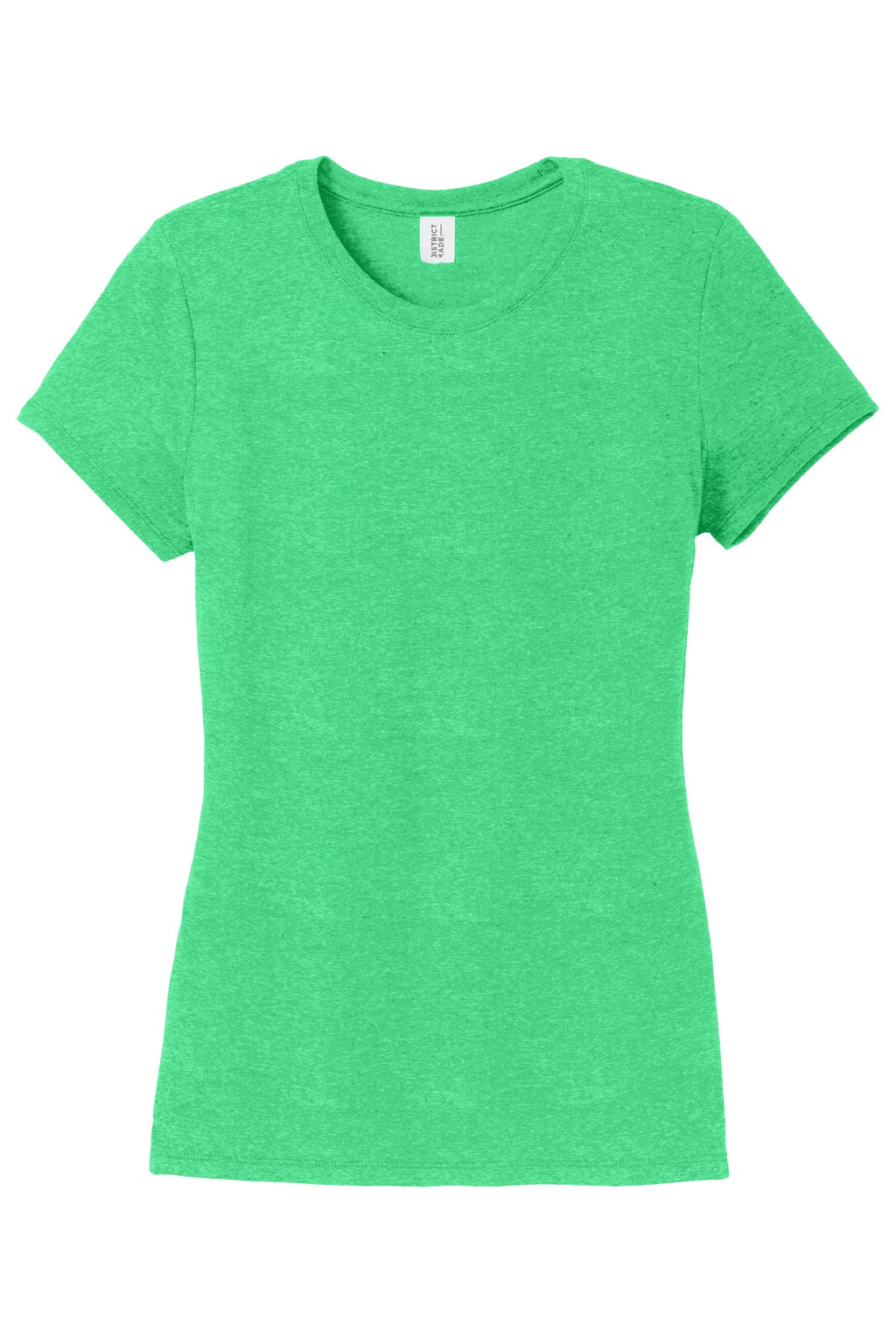 Front View of Green Frost District Women's Perfect Tri Tee. DM130L