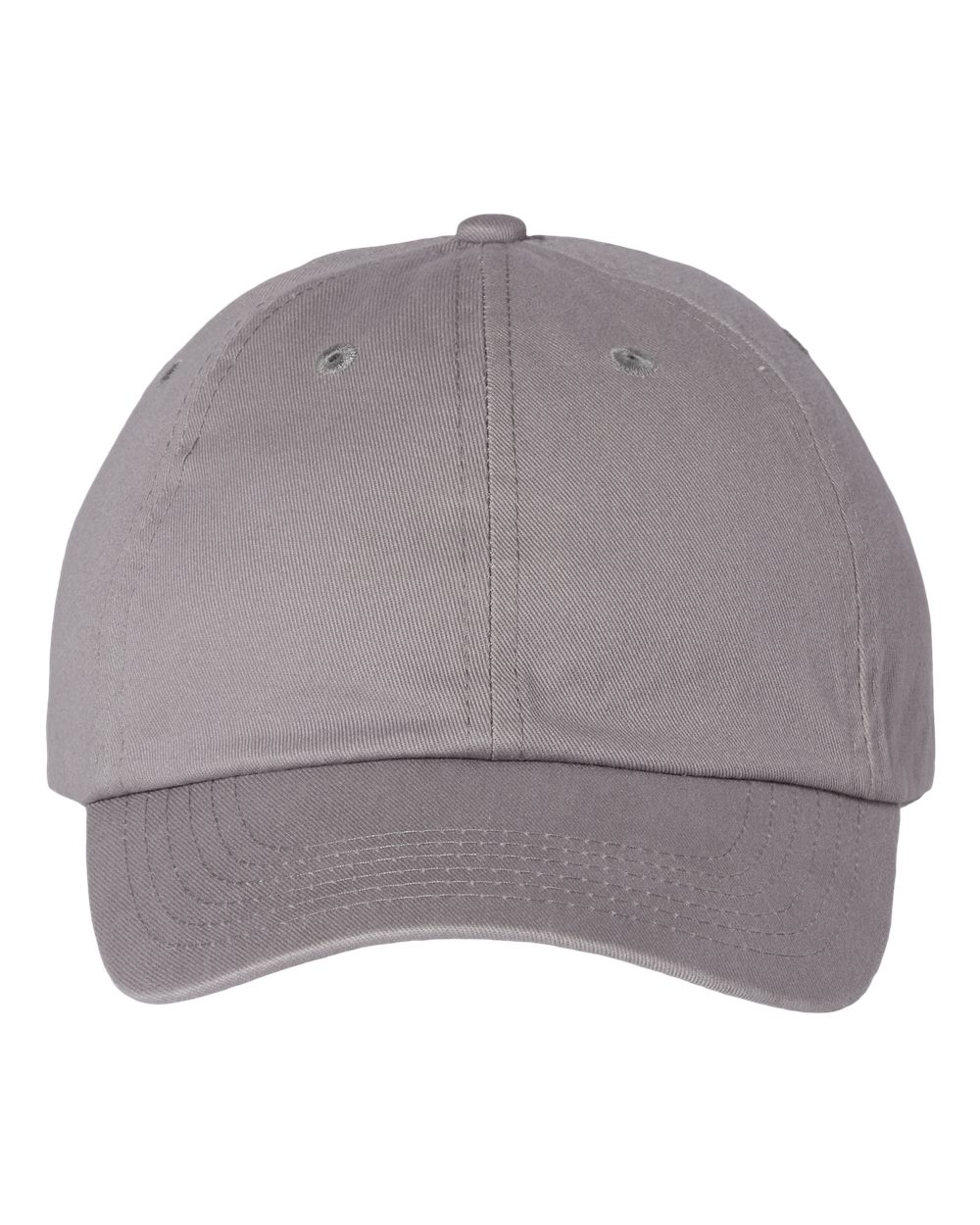 Front View of Grey Bio-Washed Classic Dad Hat - VC300A