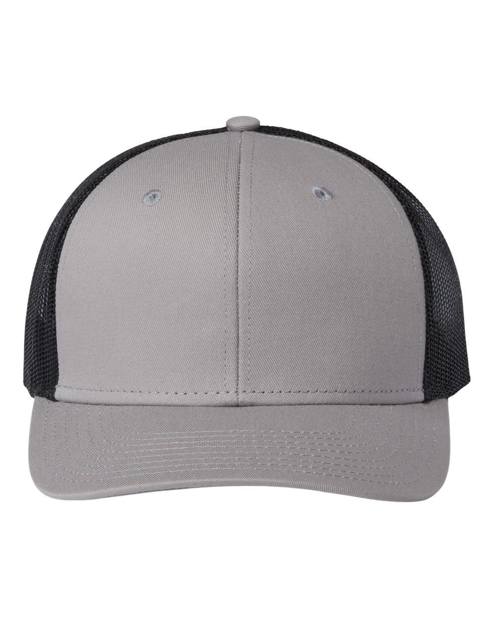 Front View of Grey/ Black Everyday Trucker Cap - GB452E