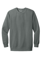 Front View of Grey COMFORT COLORS Ring Spun Crewneck Sweatshirt. 1566