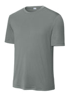Front View of Grey Concrete Sport-Tek PosiCharge Competitor Tee. ST350