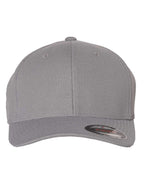 Front View of Grey Cool & Dry Piqué Mesh Cap - 6577CD