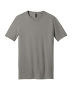 Front View of Grey District Very Important Tee V-Neck. DT6500