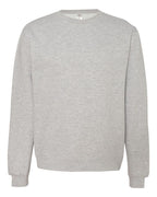 Front View of Grey Heather Midweight Crewneck Sweatshirt - SS3000