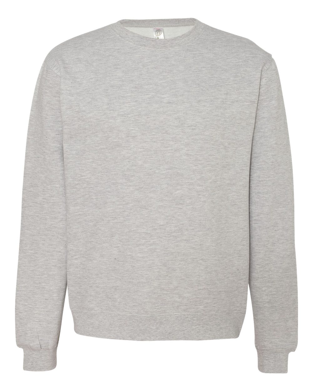 Front View of Grey Heather Midweight Crewneck Sweatshirt - SS3000