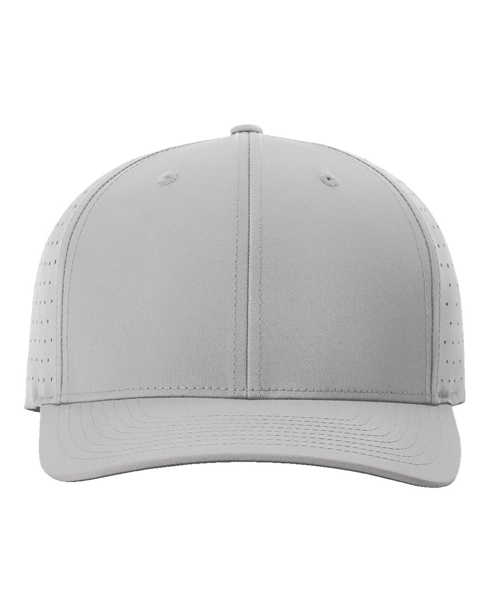 Front View of Grey Laser Perf R-Flex Cap - 632