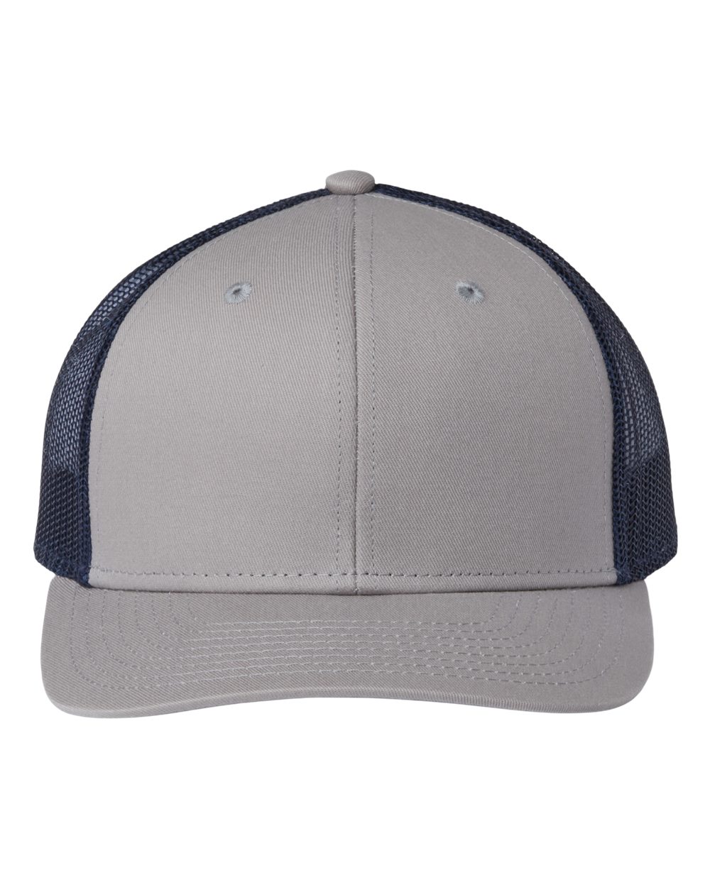 Front View of Grey/ Navy Everyday Trucker Cap - GB452E