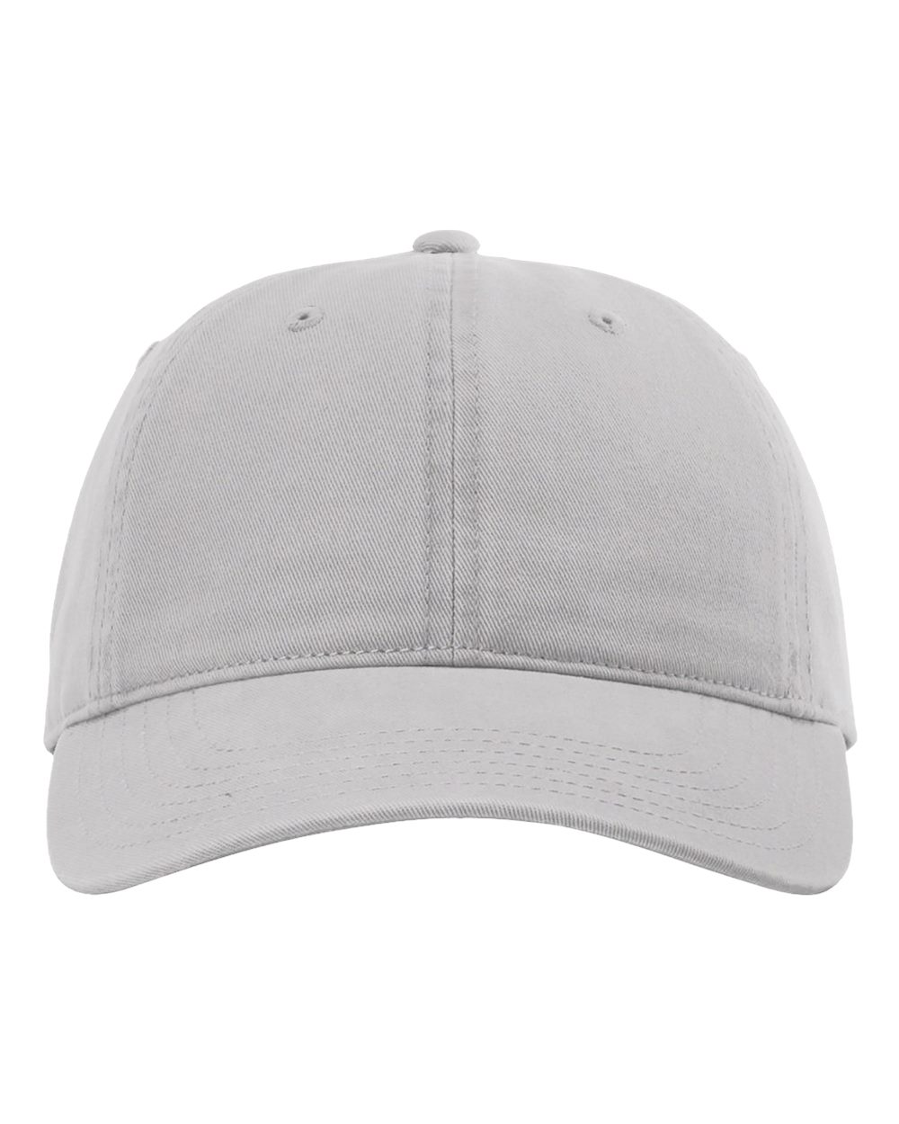 Front View of Grey Peach Twill Dad Hat - 326