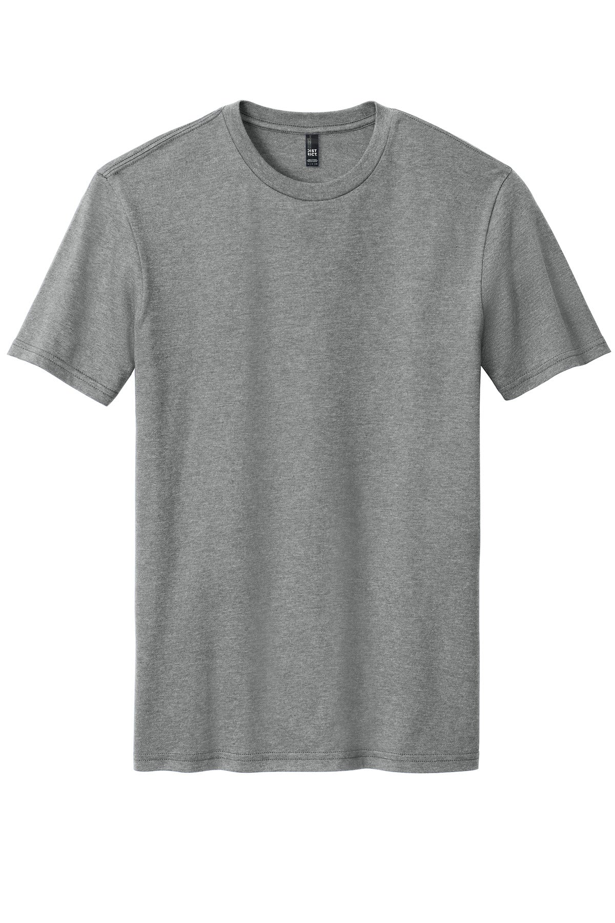 Front View of GreyFrost District Perfect Blend CVC Tee. DM108