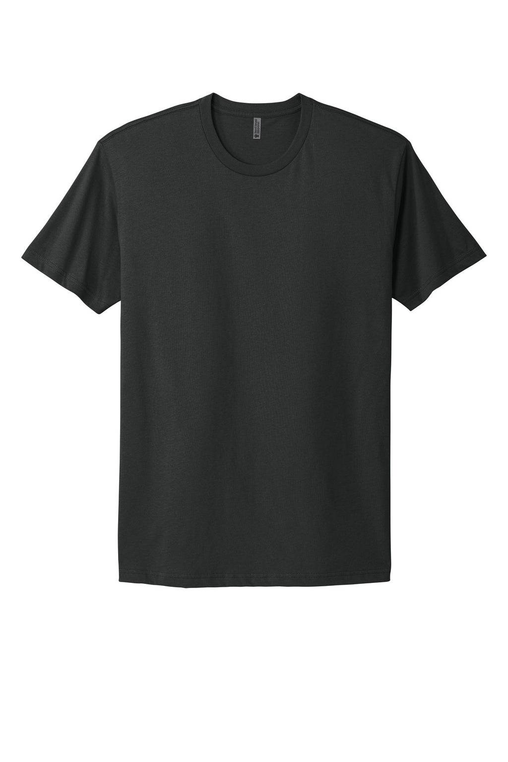 Front View of GrphBlack Next Level Apparel Adult Cotton Tee. NL3600