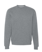 Front View of Gunmetal Heather Midweight Crewneck Sweatshirt - SS3000