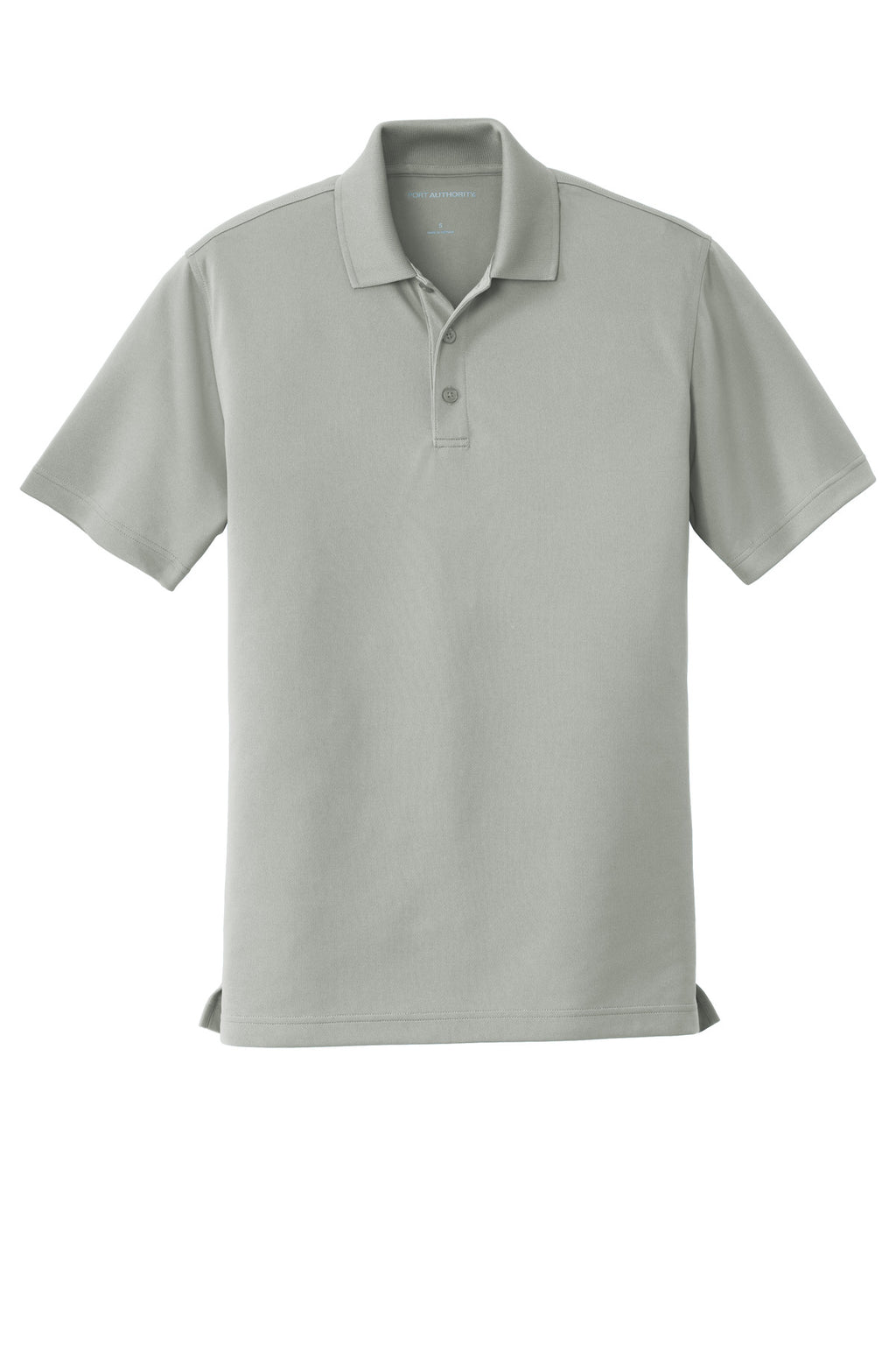 Front View of Gusty Grey Port Authority Dry Zone UV Micro-Mesh Polo. K110