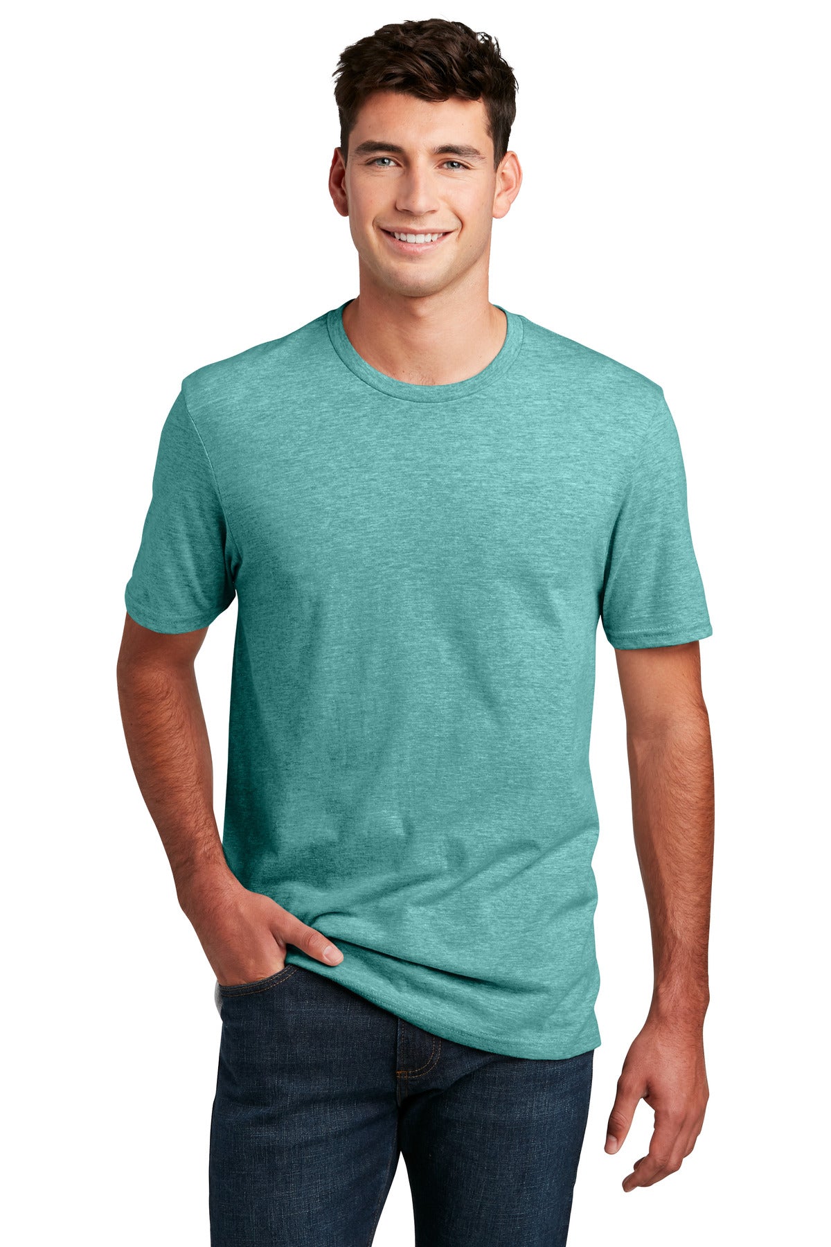Front View of HdEuclpsBl District Perfect Blend CVC Tee. DM108