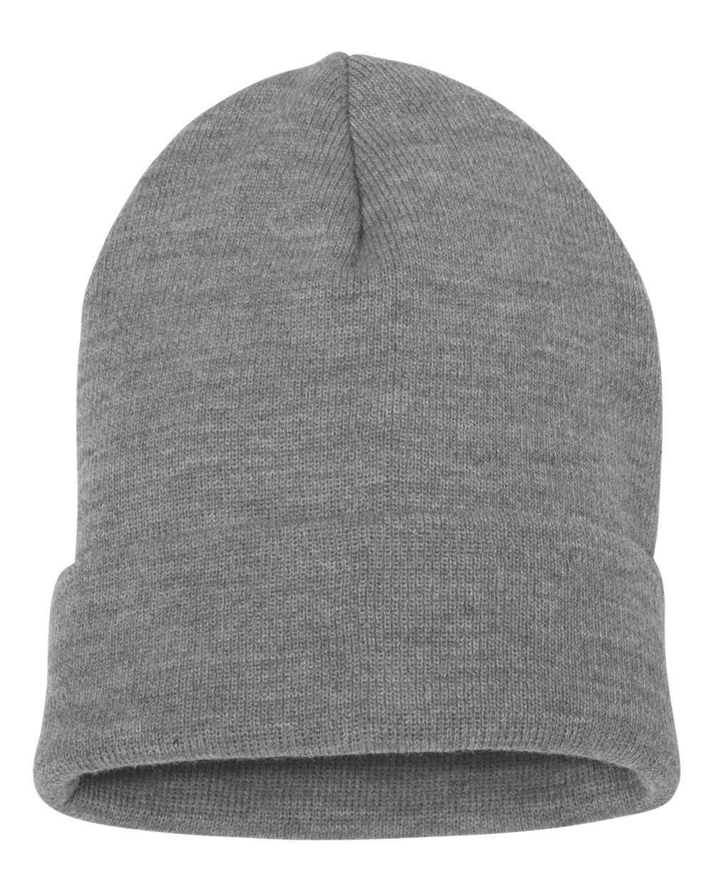 Front View of Heather Cuffed Beanie - 1501KC