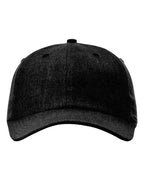 Front View of Heather Dark Grey Sustainable Performance Cap - 224RE