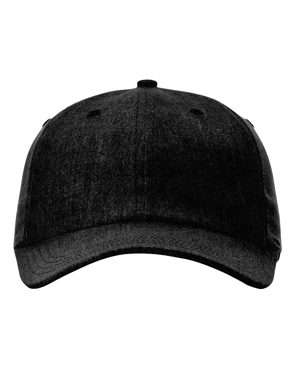 Front View of Heather Dark Grey Sustainable Performance Cap - 224RE
