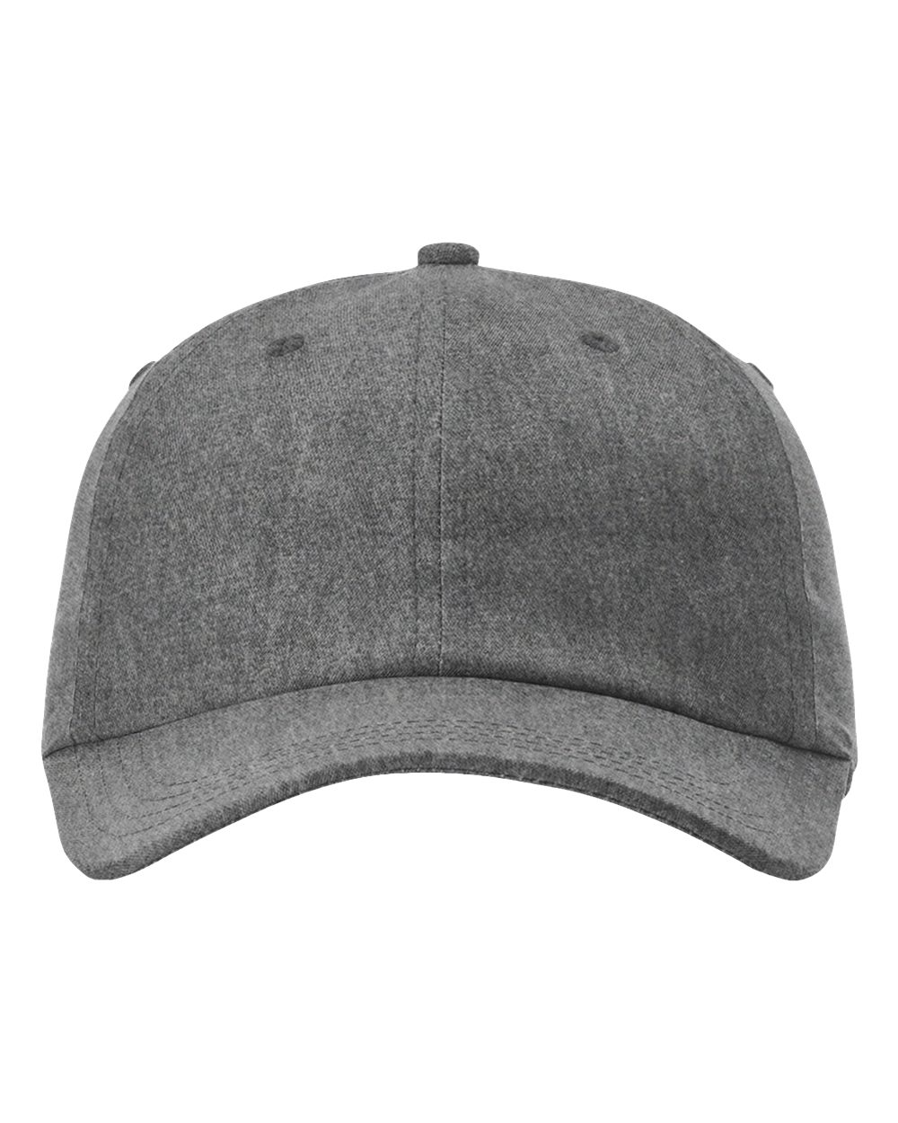 Front View of Heather Grey Sustainable Performance Cap - 224RE
