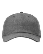 Front View of Heather Grey Sustainable Performance Cap - 224RE