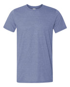 Front View of Heather Indigo Softstyle® T-Shirt - 64000