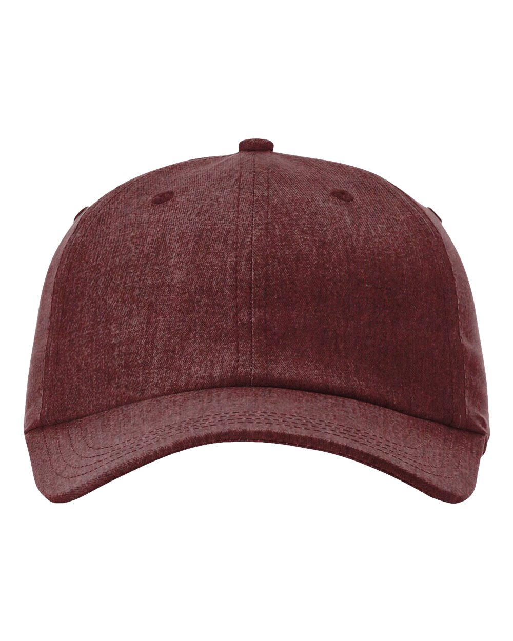 Front View of Heather Maroon Sustainable Performance Cap - 224RE