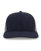 Front View of Heather Navy Everyday Trucker Cap - GB452E