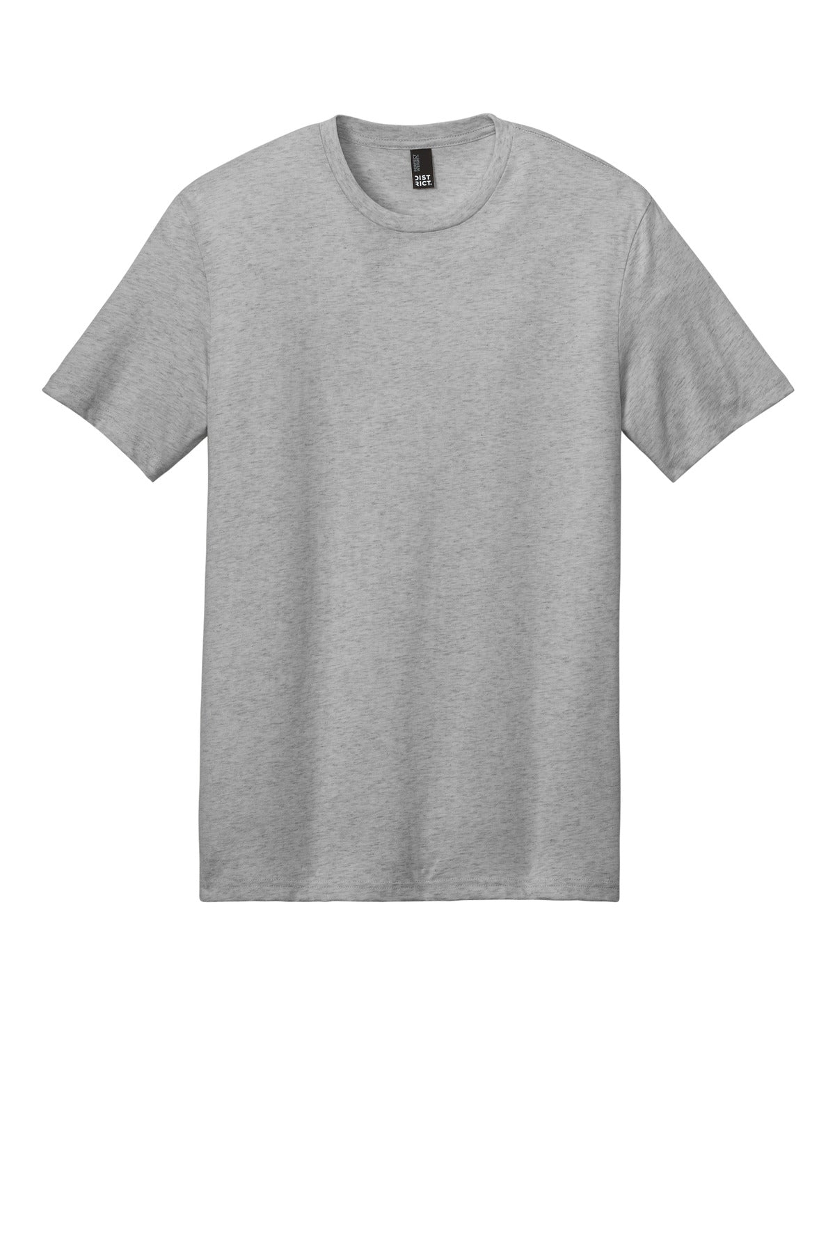 Front View of Heather Steel District Perfect Weight Tee. DT104