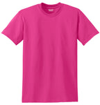 Front View of Heliconia Gildan DryBlend 50 Cotton/50 Poly T-Shirt. 8000