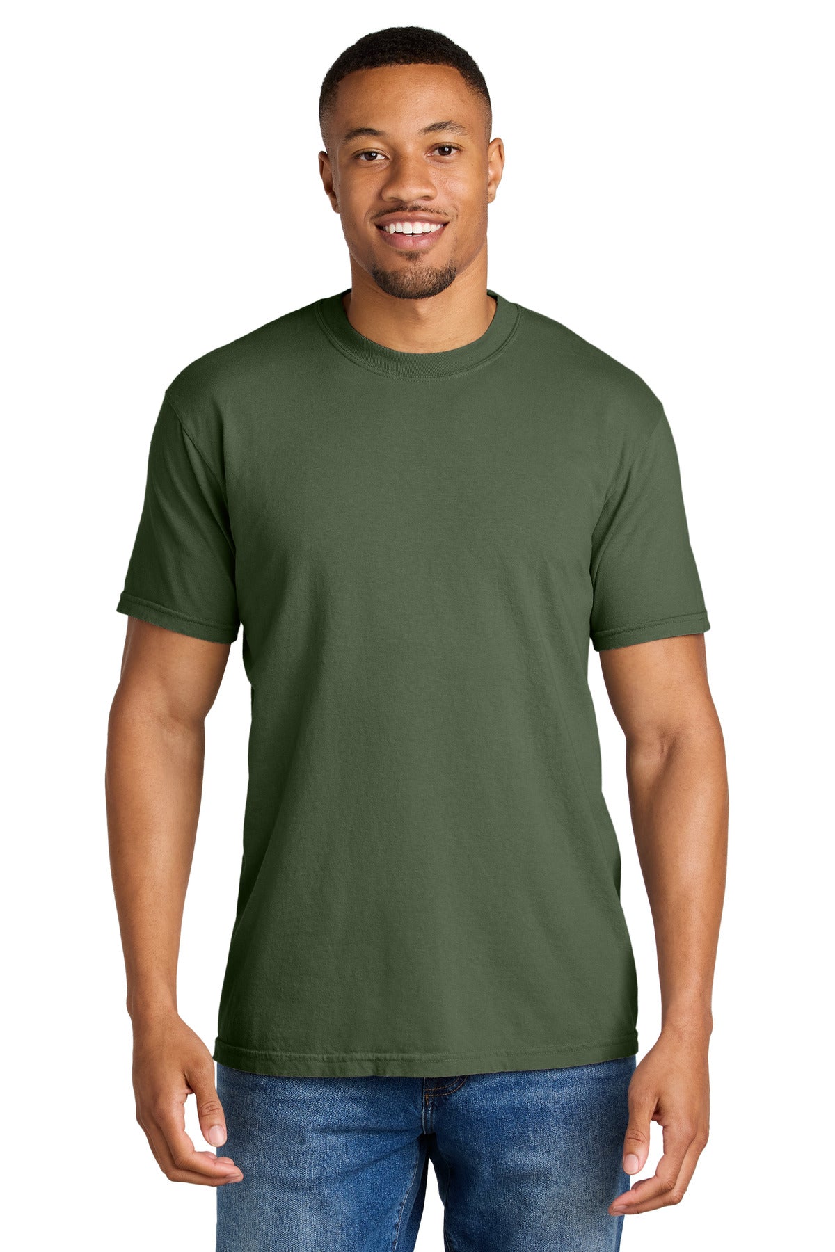 Front View of Hemp COMFORT COLORS Heavyweight Ring Spun Tee. 1717