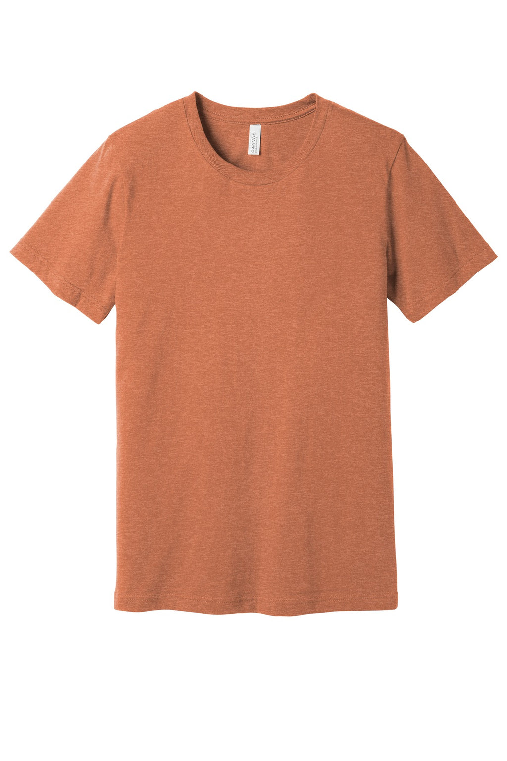 Front View of Ht Autumn BELLA+CANVAS Unisex Heather CVC Short Sleeve Tee. BC3001CVC