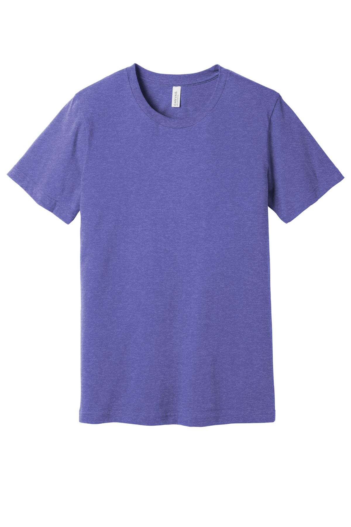 Front View of Ht Lapis BELLA+CANVAS Unisex Heather CVC Short Sleeve Tee. BC3001CVC