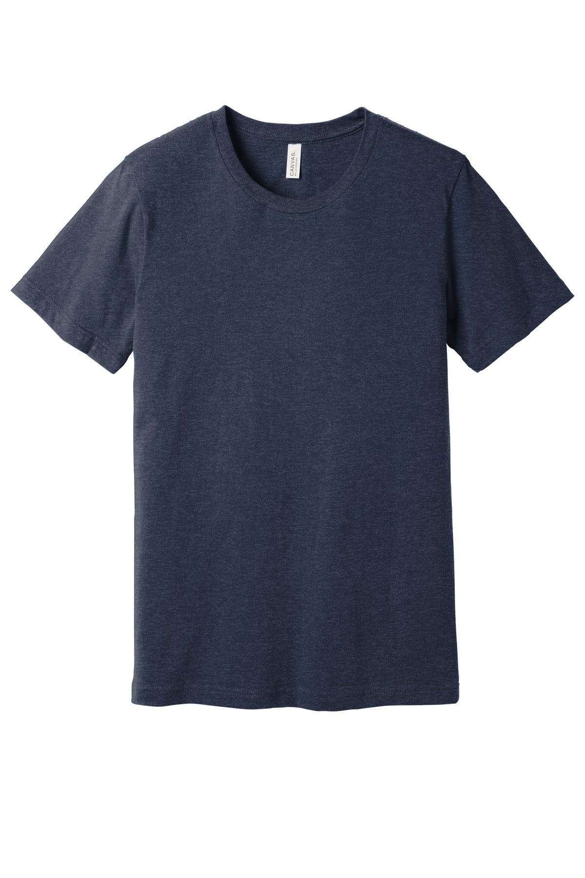 Front View of Ht Midnight Ny BELLA+CANVAS Unisex Heather CVC Short Sleeve Tee. BC3001CVC