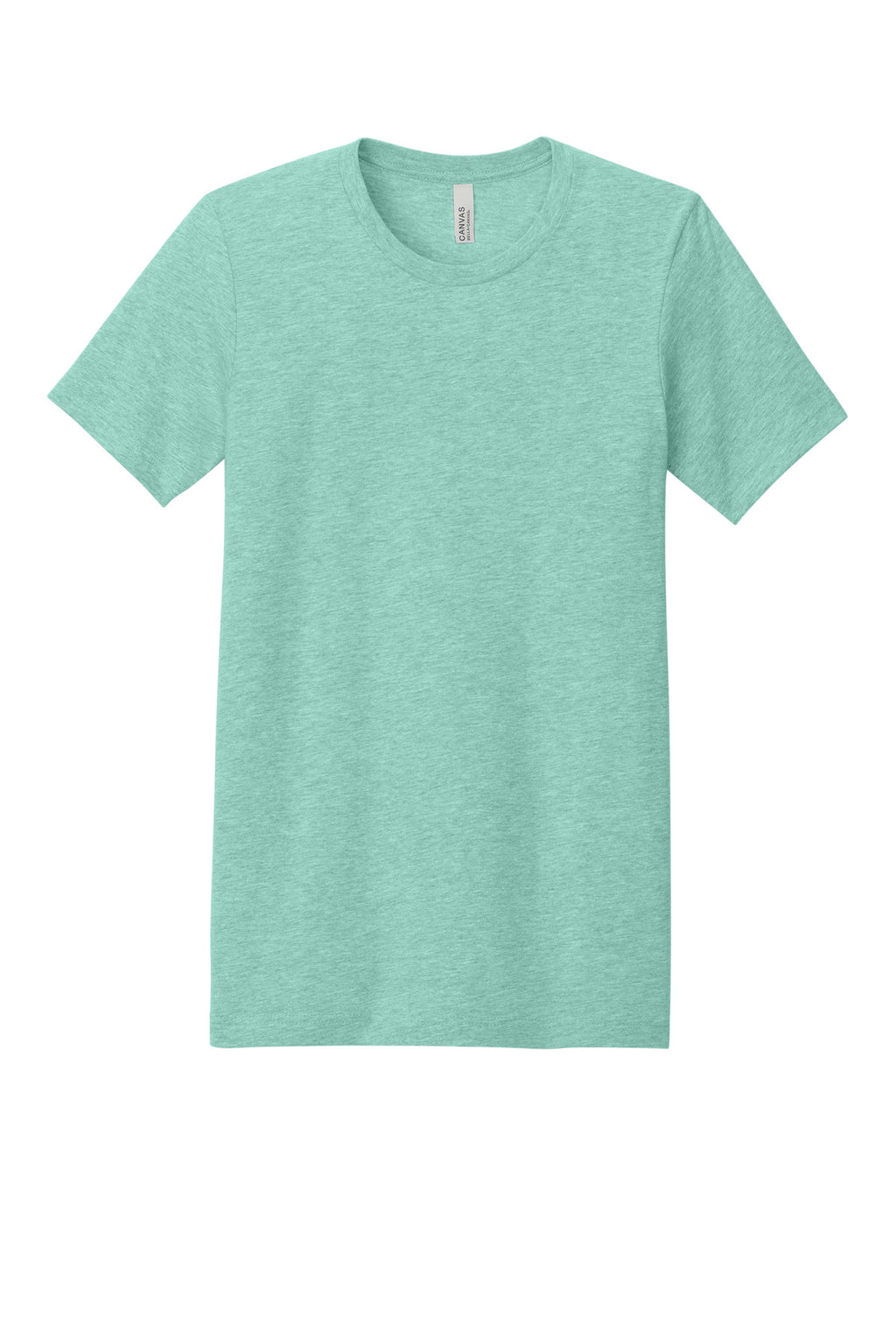 Front View of Ht Mint BELLA+CANVAS Unisex Heather CVC Short Sleeve Tee. BC3001CVC